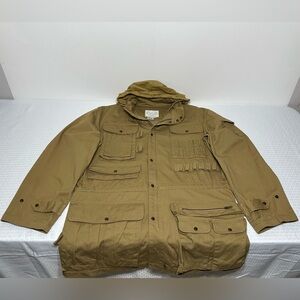 VTG 90s Wathne USA Made Long Canvas Utility Field Jacket Men's XL Hunting Coat
